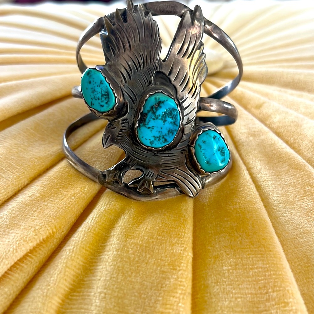 Turquoise thunderbird bracelet!